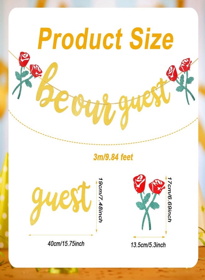 XIHIRCD لافتة "كن ضيفنا"، لافتة استقبال جاهزة للتعليق، مناسبة لحفلات الزفاف والخطوبة وحفلات استقبال المولود الجديد وأعياد الميلاد وحفلات توديع العزوبية. - Image 2